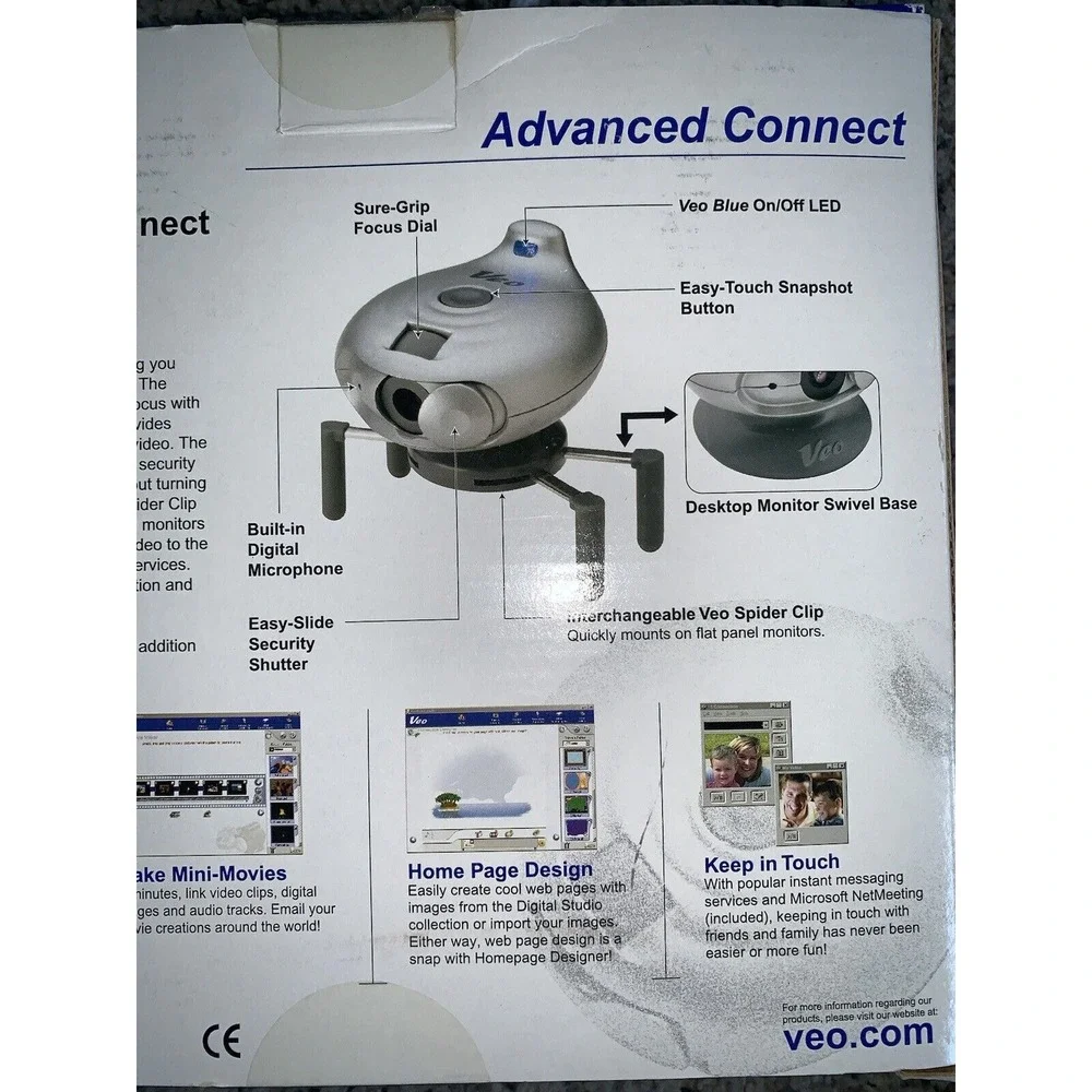 Vintage 1990's Veo Connect Web Camera-Webcam - New In Open Box -Easy Set Up